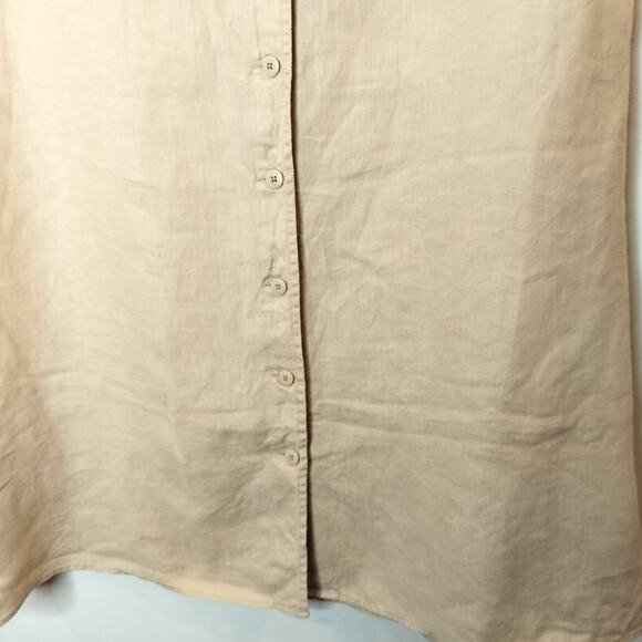 Autograph New York Linen Maxi Skirt Button Up Beige Natural - Picture 7 of 9